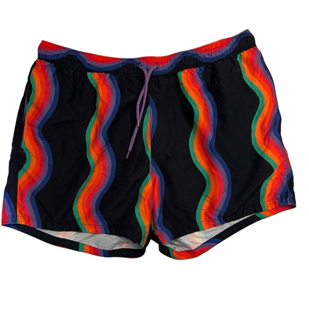 ASOS Men’s Colorful Striped Swim Shorts Size S